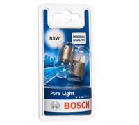 Bosch R5W 12V Pure Light Car Tail & Side Light Bulbs Twin Pack