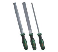 Bosch Rasp Set 3-Piece (Robust Wood Rasp Set in lat/Round/Half-Round Rasps; Hard Carbon Steel; Shaft Length 200mm; Medium Stroke 2; Ergonomic Softgrip)