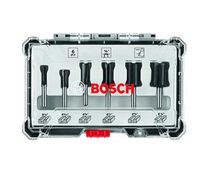 BOSCH RBS006SBS 6-Piece (Universally Compatible Accessory) Carbide-Tipped Groove Cutter Router Bit Assorted Set