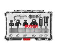 BOSCH RBS006TES 6-Piece (Universally Compatible Accessory) Carbide-Tipped Trim and Edging Router Bit Assorted Set