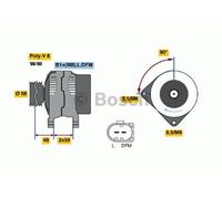 BOSCH REMAN ALTERNATOR - 0986041500