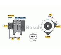 BOSCH REMAN ALTERNATOR - 0986042620