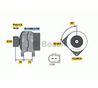 BOSCH REMAN ALTERNATOR - 0986046170