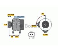BOSCH REMAN ALTERNATOR - 0986047250