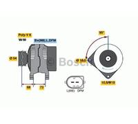 Alternator fits BMW 320 TD E46 2.0D 02 to 04 Bosch 12317789980 12317789983