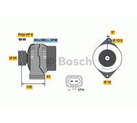 BOSCH REMAN ALTERNATOR - 0986080370