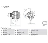 BOSCH REMAN ALTERNATOR - 0986085020