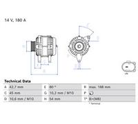Bosch Reman Alternator 0986085120