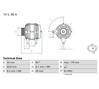 BOSCH 0 986 086 240 Alternator