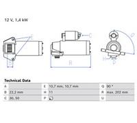 BOSCH 0 986 029 250 Starter motor