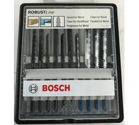 Bosch Robust Line 10 Piece Jigsaw Blade Set For Wood & Metal 2607010542