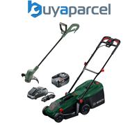 Bosch Rotak 18V-32 Cordless Lawnmower Lawn Mower 32cm 1 Battery + Grass Trimmer