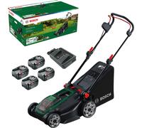 Bosch ROTAK 18V2-43 P4A 36v Cordless Brushless Rotary Lawnmower 430mm 4 x 6ah Li-ion Twin or Dual Battery Charger