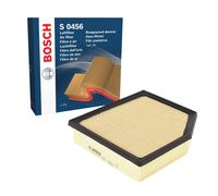 Bosch S0456 Car Air Filter - Separates Particles from the Air Intake - Moisture-resistant plus High Tensile Strength