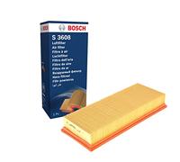 Bosch S3608 Car Air Filter - Separates Particles from the Air Intake - Moisture-resistant plus High Tensile Strength