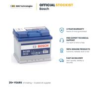 Bosch S4001 Car Battery 12V Sealed Calcium 4 Yr Warranty Type 063
