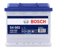 Bosch S4002 - car battery - 52A/h - 470A - lead-acid technology - for vehicles without Start/Stop system