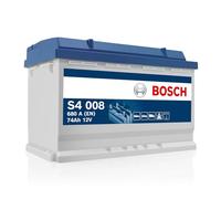 Bosch S4008 - car battery - 74A/h - 680A - lead-acid technology - for vehicles without Start/Stop system