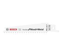 Bosch Professional 2608657723 5 pieces Sabre Saw Blade S 511 DF Flexible for Wood and Metal (Length 100 mm, Sabre Saw Accessories) , White