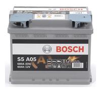 Bosch S5A05 - car battery - 60A/h - 680A - AGM technology - adapted