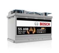 Bosch S5A08 - car battery - 70A/h - 760A - AGM technology - adapted for vehicles with Start/Stop system