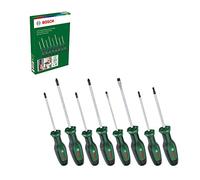 Bosch Screwdriver Set 8-Piece (8X High-Performance Screwdrivers for DIY; S2 Steel; Softgrip; Magnetic Tip)