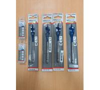 Bosch Selfcut Speed Flat Bits 16, 18 and 20mm and 2.5mm HSS drills