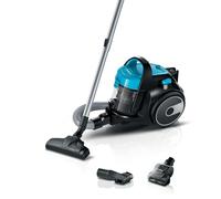 Bosch Series 2 BGS05BU2GB Bagless Cylinder Vacuum Cleaner with Mini AirTurbo Nozzle, Suitable for Hardfloor, Carpet & Car, Compact & Lightweight, 700W, 1.5L, Turquoise