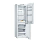 Bosch Series 2 KGN36NWEAG Fridge Freezer, NoFrost, White | 186x60 fridge freezer, MultiBox, MultiAirflow, LED light, Easy access freezer, Integrated horizontal handles, 60/40 split