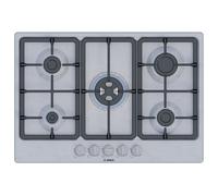 Bosch PGQ7B5K90 Series 4 75cm 5 Burner Gas Hob Brushed Steel Wok Burne