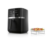 Bosch Series 4 Air Fryer XL with Grilling Set, MAF462B1GB, 9-in-1, 6.1 L, Dual Heating Elements, Defrost and Keep Warm Functions, Intuitive Touchscreen, Up to 65%* Faster Cooking, Black