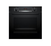 Bosch Series 4 HQA534BB3B Built-in Single Oven Black | EcoClean Direct, Red LED display, Added Steam, 7 functions, EcoClean back