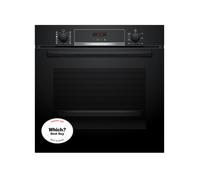 Bosch Series 4 HQA574BB3B Built In Electric Single Oven with Pyrolytic Cleaning - Black - A+ Rated, Black