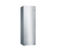 Bosch Series 4 KSV36VLEP Freestanding Fridge, VitaFresh, Inox Look | 186x60 Upright Fridge, bottle rack, LED light, 7 glass shelves, 5 door shelves including a dairy box, Vertical bar handle