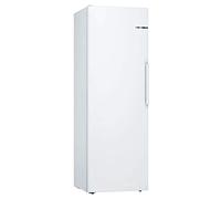 Bosch Series 4 KSV36VWEPG Freestanding Fridge, VitaFresh, White | 186x60 Upright Fridge, bottle rack, LED light, 7 glass shelves, 5 door shelves including a dairy box, Vertical bar handle