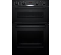 MBA533BB3B Series 4 Built In Double Oven with 3d Hot Air - Black