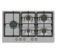 Bosch Series 4 PGM7B5K90 - Stainless Steel 75cm Gas Hob - 5 Burners with Wok - Built-in