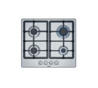 Bosch Series 4 PGP6B5B90 Gas Hob with Continuous Cast Iron Support, 4 Gas Burners, Biomethane ready, Integrated, Stainless steel, 60cm wide