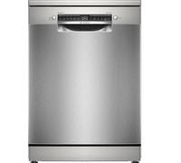 Bosch Series 4 SMS4EMI06G Freestanding Dishwasher, 60cm, Silver Inox | AutoAir Dry, 6 programmes, Vario Flex baskets, Vario Drawer, 5 options, 42dB, 9L, 14 place settings