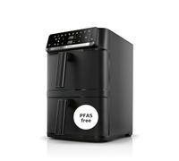 Bosch Series 6 Air Fryer, XXL Double Stack, 12L Capacity, MAFD661B0G, Black | 2 x 6L drawers with SYNC function, 6 food presets, Up to 230°C Cooking, Metal interior