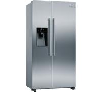 Bosch Series 6 KAD93AIERG Plumbed American Fridge Freezer - Stainless Steel - E Rated, Stainless Steel
