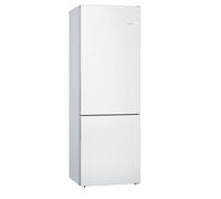 Bosch Series 6 KGE49AWCAG Fridge Freezer, VitaFresh, Low Frost, White | 201x70 fridge freezer, LED light, Chrome bottle rack, Integrated vertical handles, 70/30 split