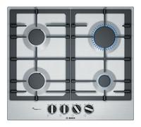 Bosch Serie 6 PCP6A5B90 hob Black, Stainless steel Built-in 60 cm Gas 4 zone(s)