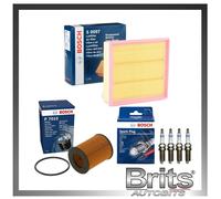 Bosch Service Kit for Vauxhall Corsa D 1.2 1.4 (2006-2012) - Oil Air Spark Plugs
