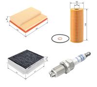 Bosch Service Kit with Air, Oil & Cabin Filters and S fits Mercedes-Benz M-Class