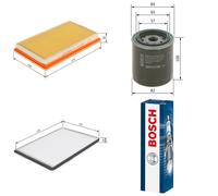 Bosch Service Kit with Air, Oil & Cabin Filters and Spark fits Nissan Terrano II