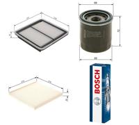 Bosch Service Kit with Air, Oil & Cabin Filters and Spark fits Subaru Legacy IV