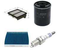 Bosch Service Kit with Air, Oil & Cabin Filters and Spark Pl fits Honda Jazz III
