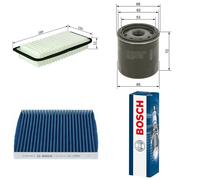 Bosch Service Kit with Air, Oil & Cabin Filters and Spark Pl fits Toyota Corolla