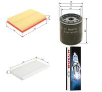 Bosch Service Kit with Air, Oil & Cabin Filters and Spark Pl fits Vauxhall Corsa
